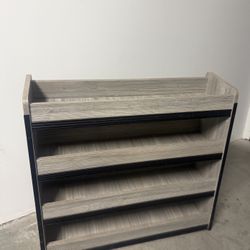 Modern 4 Tier Wood Shelf – Great for Shoes or Storage