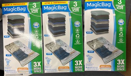 Magic bag  Vacuum seal storage bags for clothing - 3 boxes with 3 large bags in each