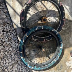 2 Twenty Inch Rims And Wheels Bmx