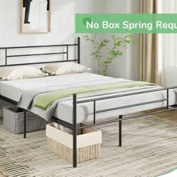 NEW Sturdy Metal Queen Bed Frame 