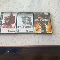 PS2 Metal Gear solid Lot Of 3 Games