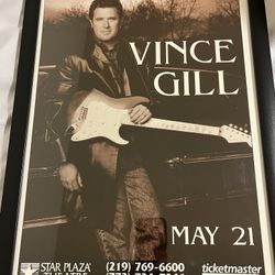Vince Gill  LIVE TOUR POSTER   MINT CONDITION 