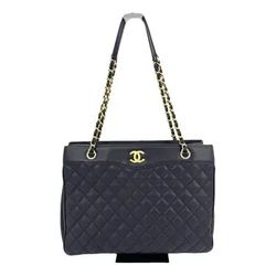 Chanel Black Quilted Leather CoCo Vintage Timeless Tote Bag