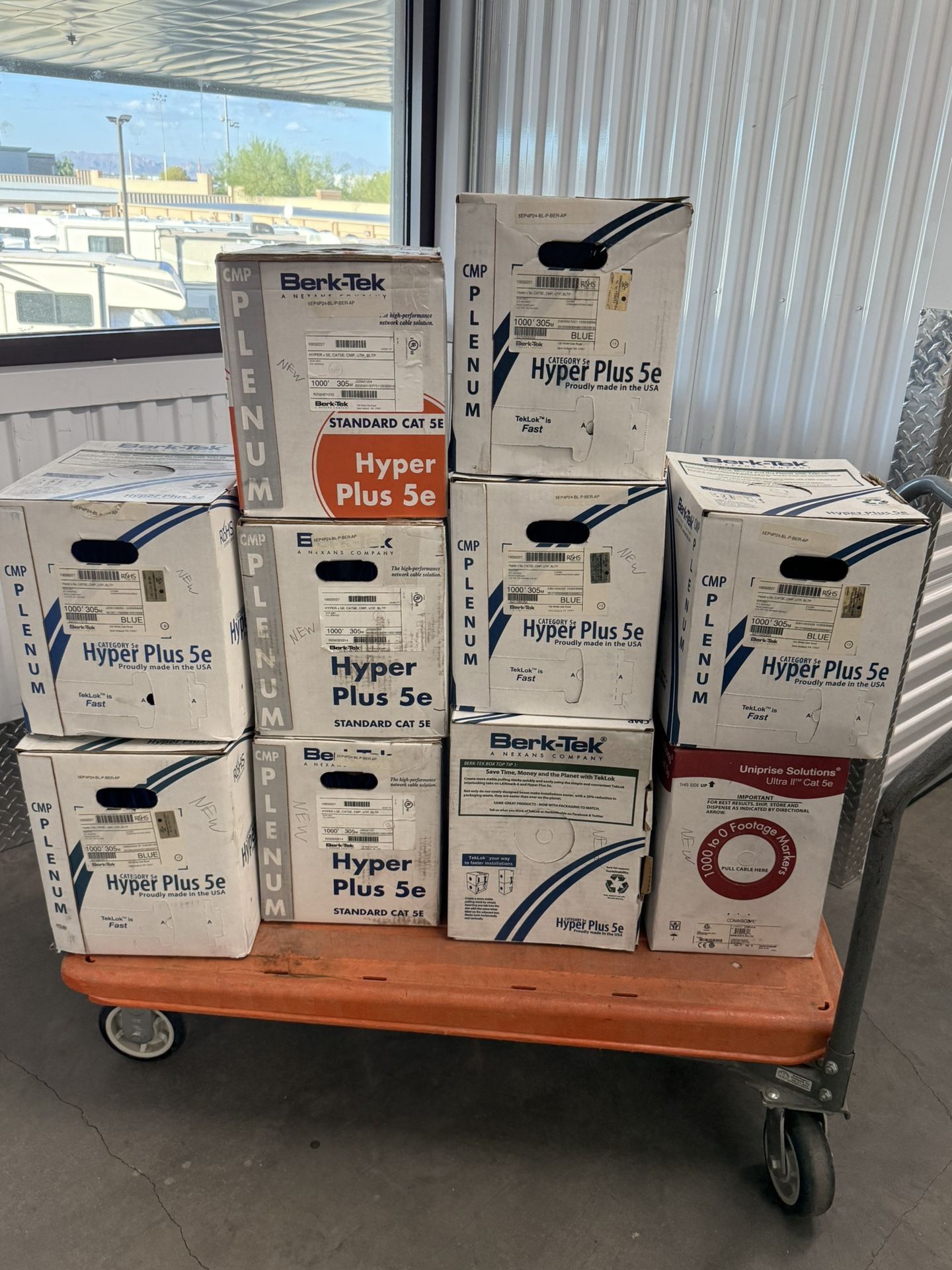 1000’ Blue Cat5e Plenum CMP UTP Hyper Plus 