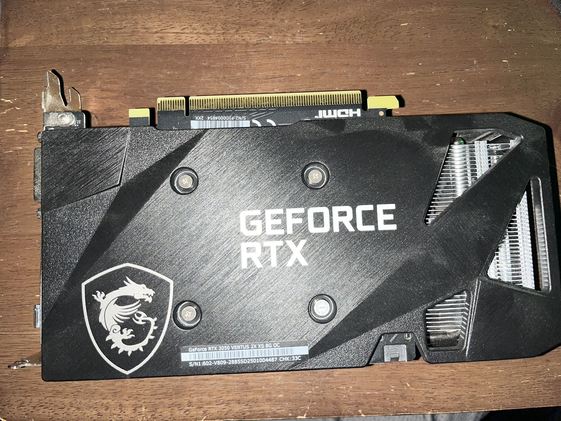 GEFORCE RTX MSI 3050 8gb