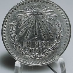 Silver coin/ Moneda de plata 0.72% 1926 Un Peso/1 Peso