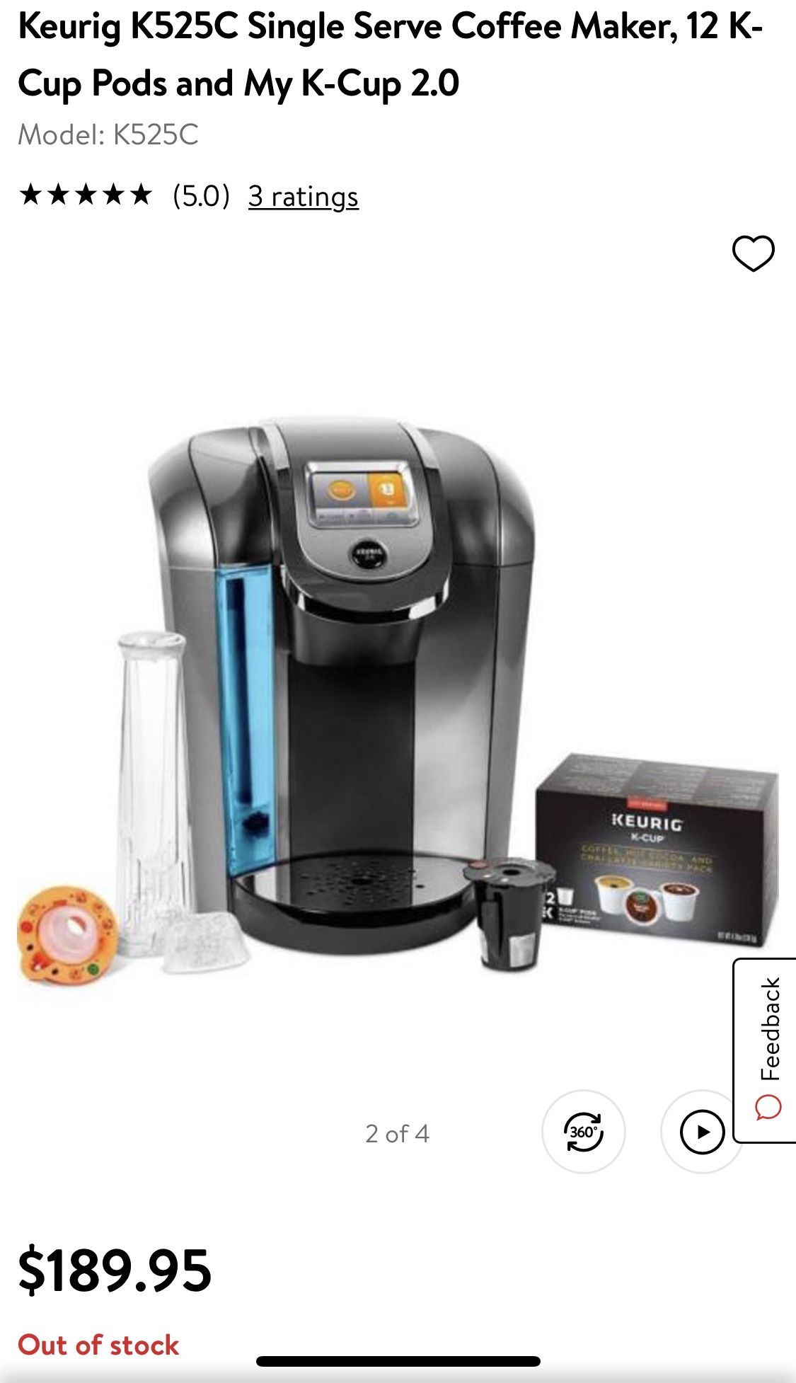 New In Box Just In Time For Fathers Day ! $150 Keurig Hot K525c Plus 