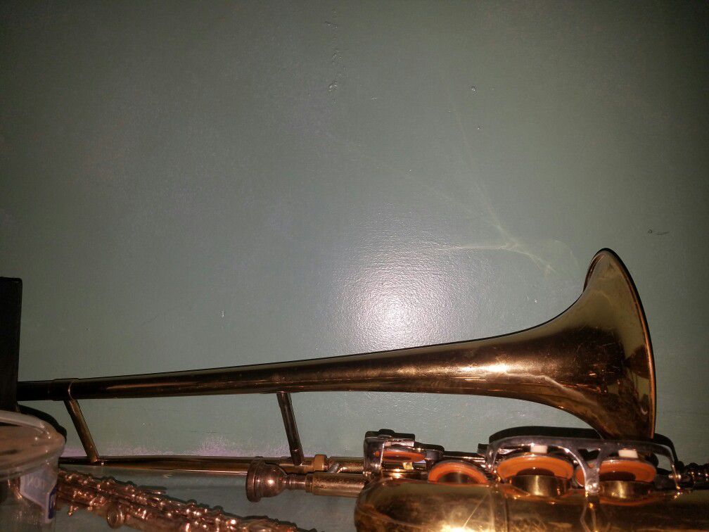 trombone and sax.