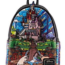 Loungefly Disney Princess Castle Series Beauty And The Beast Belle Mini Backpack