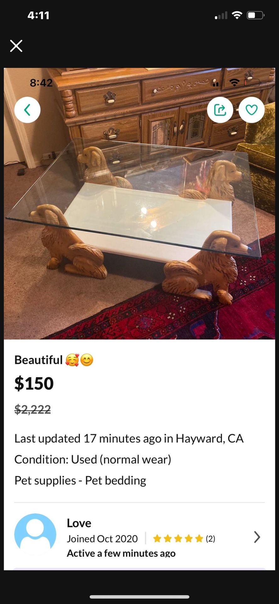 Nice Coffee Table, Especially If You’re A Dog Lover🥰😊
