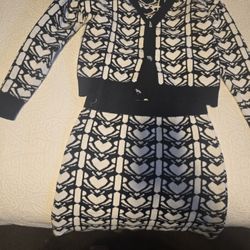Girl Size 10 Cardigan Skirt Set