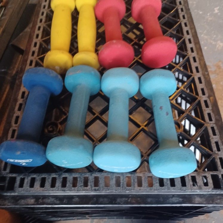 2 Lbs Hand Weights ( 8 Total)