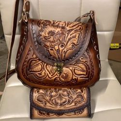 Mexican Handmade All Leather Purse / Wallets 