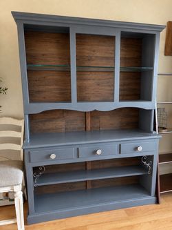 Grey Painted Welsh Dresser Hutch