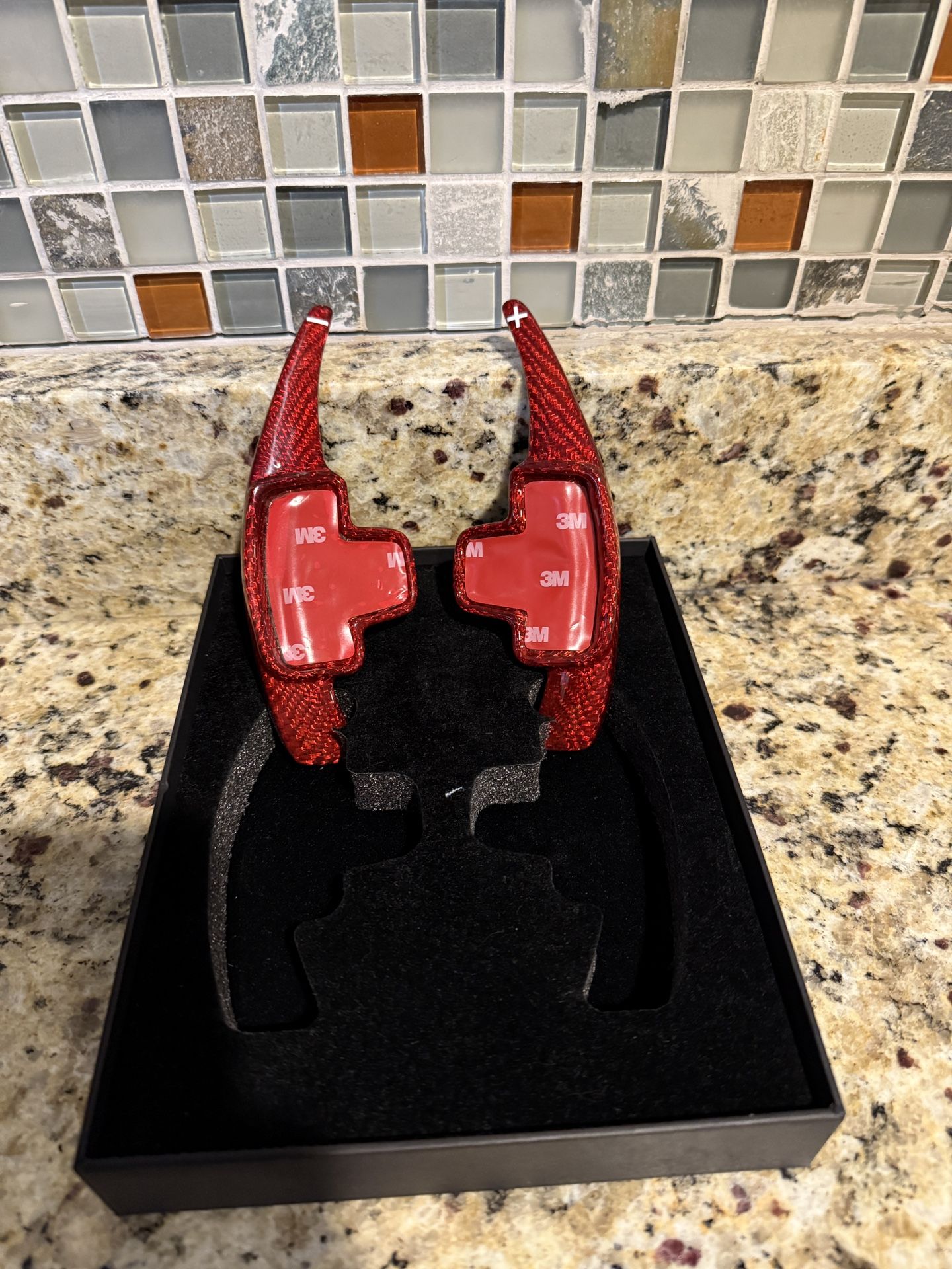 Mercedes Benz Red Carbon Fiber Paddle Shifter Extension