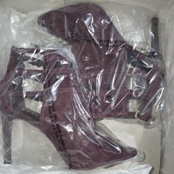 NINE WEST LAULANI SUEDE PEEP TOE 9.5 NEW IN BOX