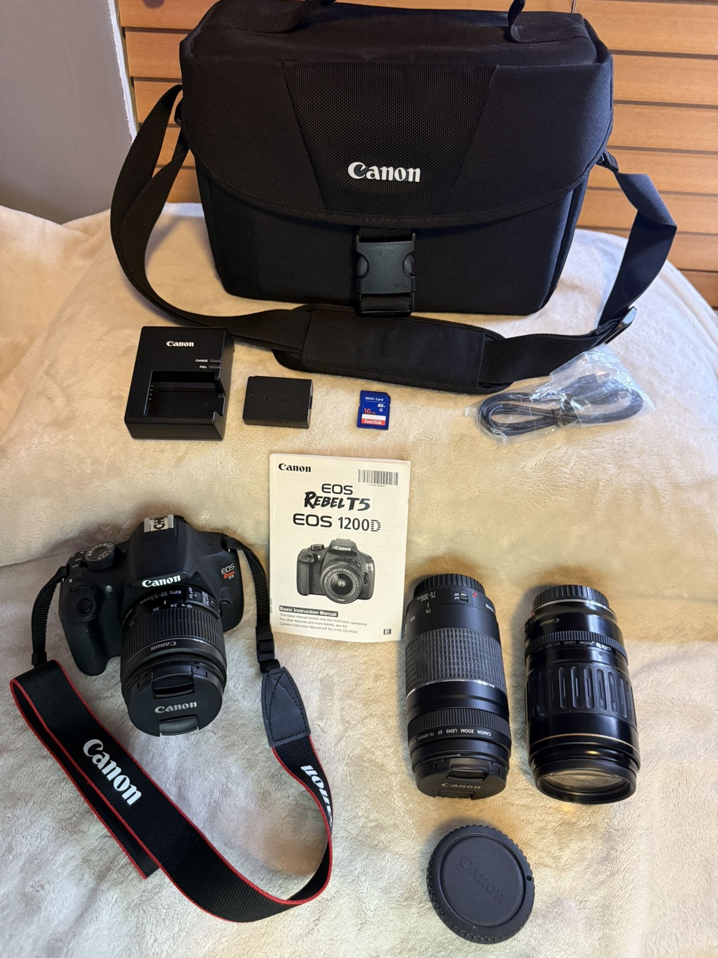Canon EOS Rebel T5 + ADDITIONAL LENSES