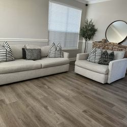 Beautiful Wide Sofa & Oversized Chair