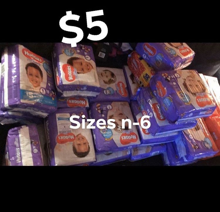 Diapers size 4 only!!!! $5 each