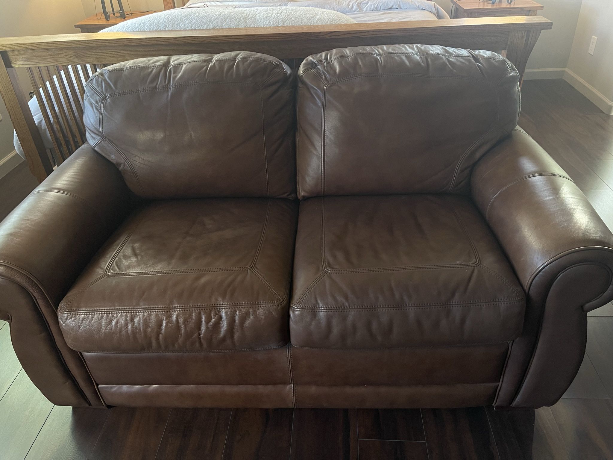 All Leather Lazy Boy Loveseat