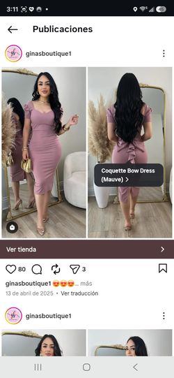 Coquette Bow Dress in Mauve