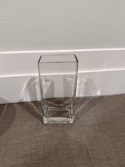 Clear Rectangular Glass Vase