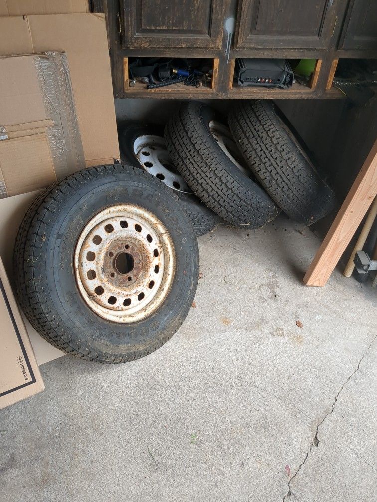 Set Of 4 Goodyear Marathon ST205/75R14 Trailer Tires