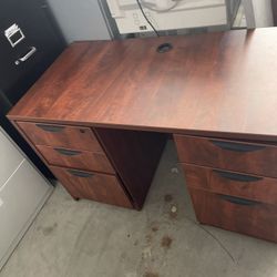 Desk And File Cabinet 