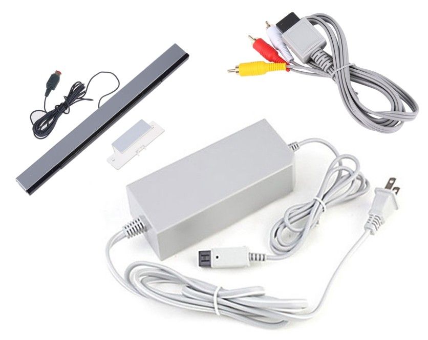 Power Adapter, AV Cable, Sensor Bar | Nintendo Wii
