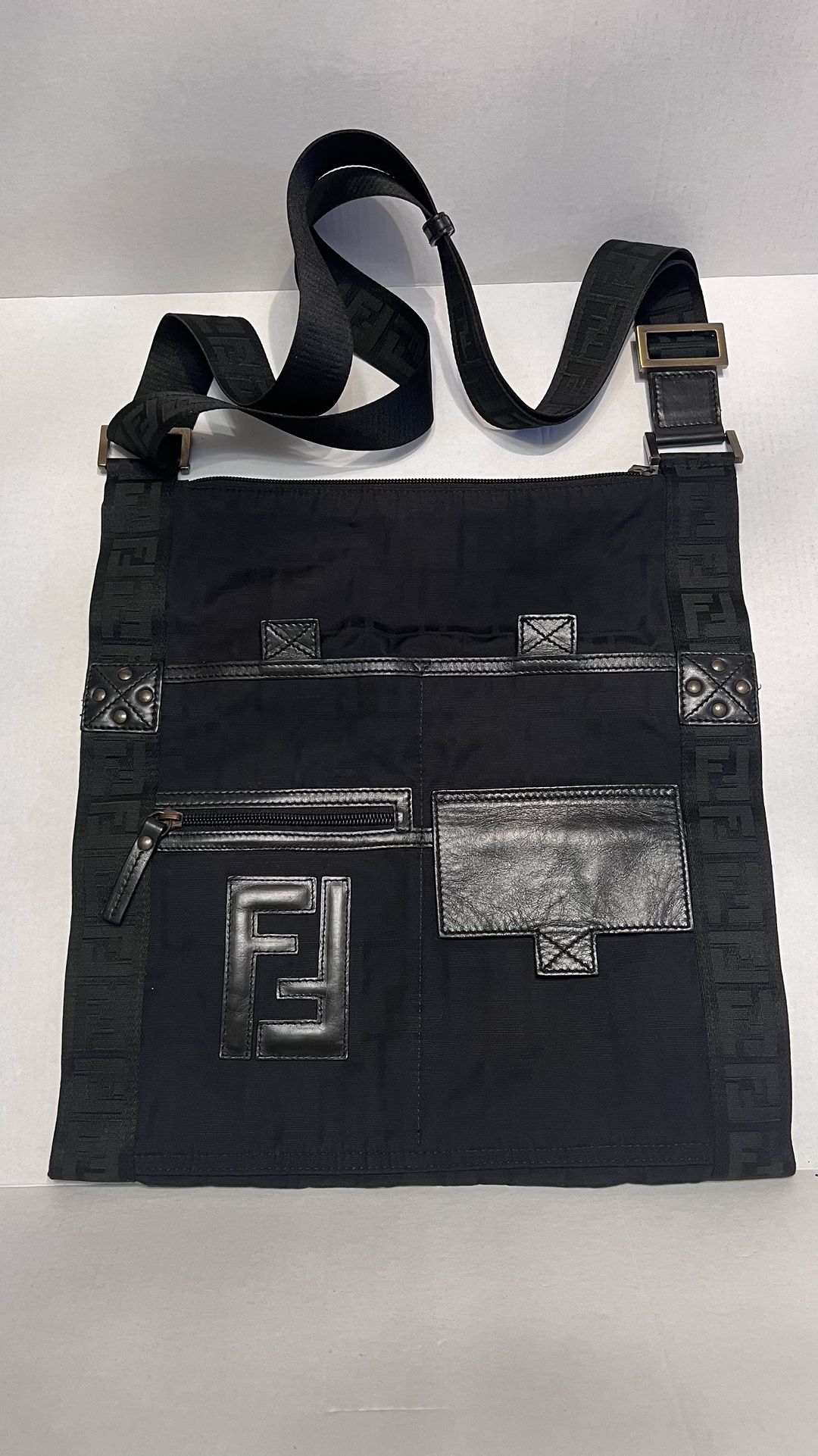 FENDI Vintage Zucca Monogram Logo messager Bag / crossbody AB