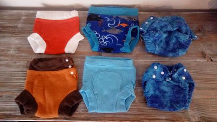 6 fleece cloth diaper covers