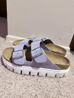 Papillio Platform Sandals in Lavender Suede