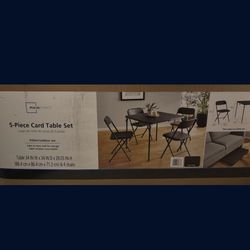 5 Piece Card Table Set BRAND NEW NEVER OPENED!