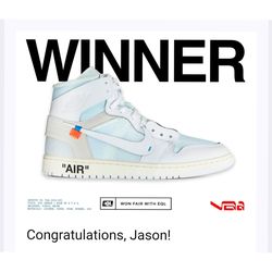 Jordan 1 Off White Alaska size 14