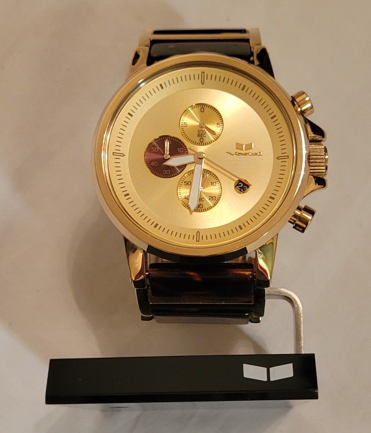 Vestal Plexi Acetate Watch | Gold/Tortoise/Minimalist