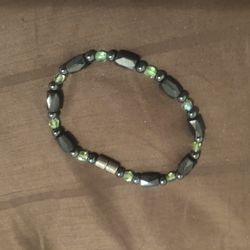 Magnetic Bracelet With Crystal Beads 