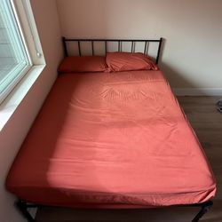 Full Size Bed Frame+ Mattress $120