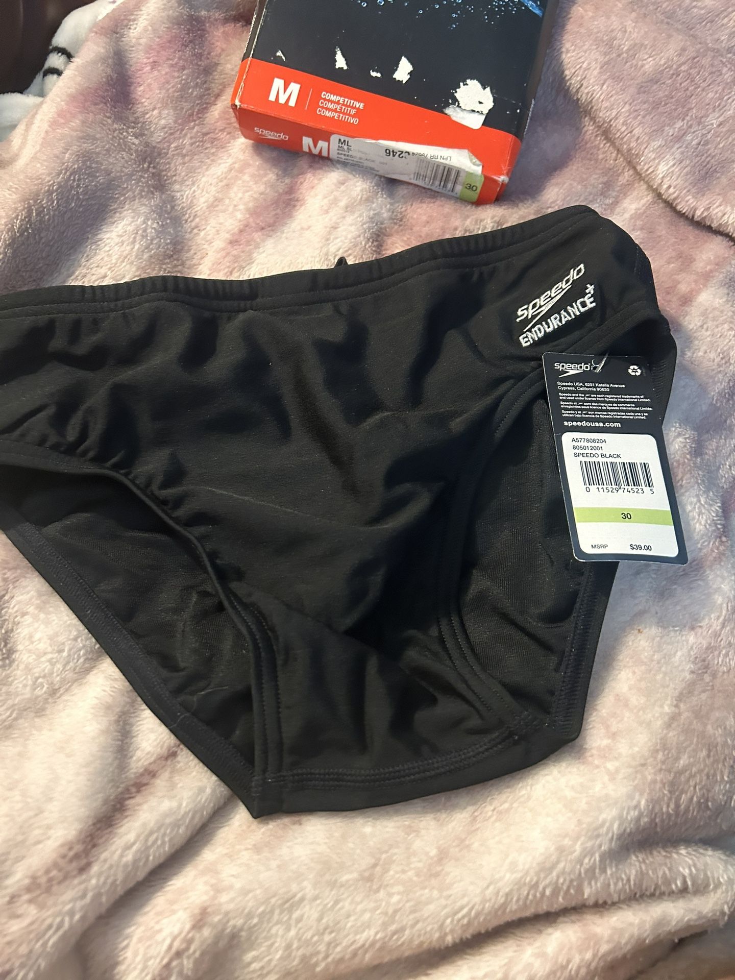 NWT Men’s Speedo Competition 30 Black
