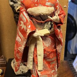 Japanese cash doll 17 inches tall handcrafted