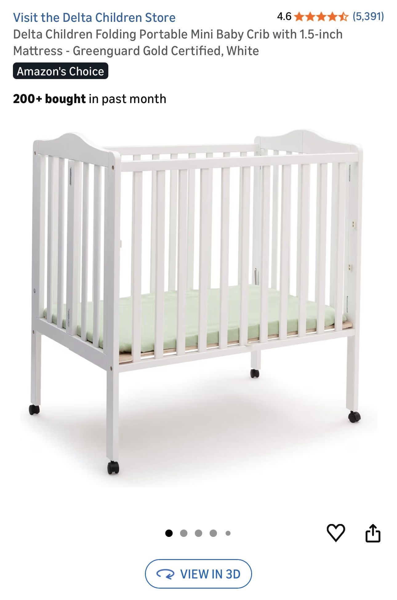 Folding Portable Crib