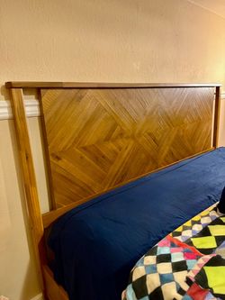 Wood Diamond Styled King Sized Bed Frame
