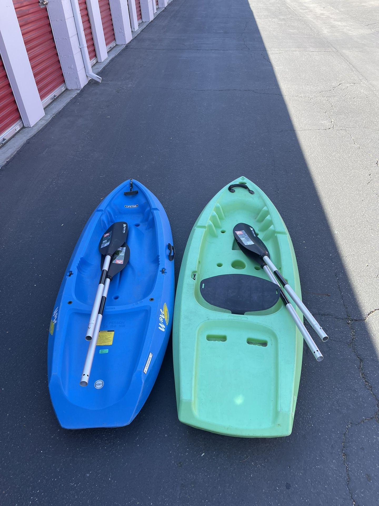 2 Lifetime Kids Kayaks 6ft 