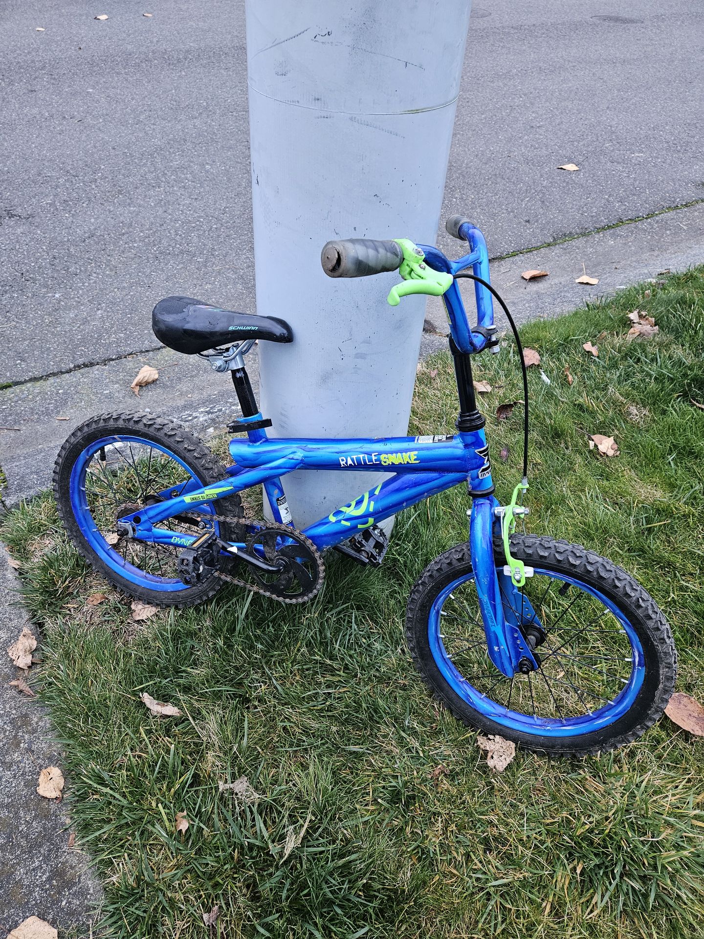 Kids Bike Dynascraft Rattle Snake 16", Hand And Foot Brakes, 3-7 Years, Good Condition