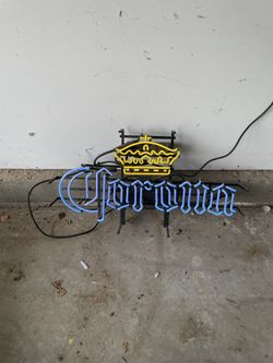 Corona Extra Neon Sign with Crown