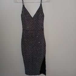 Glitter Print Cocktail Dress