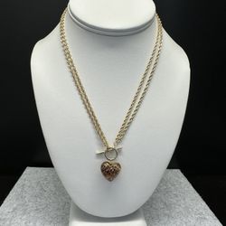 14K 9.30 Gms 32” Heart ❤️ Necklace