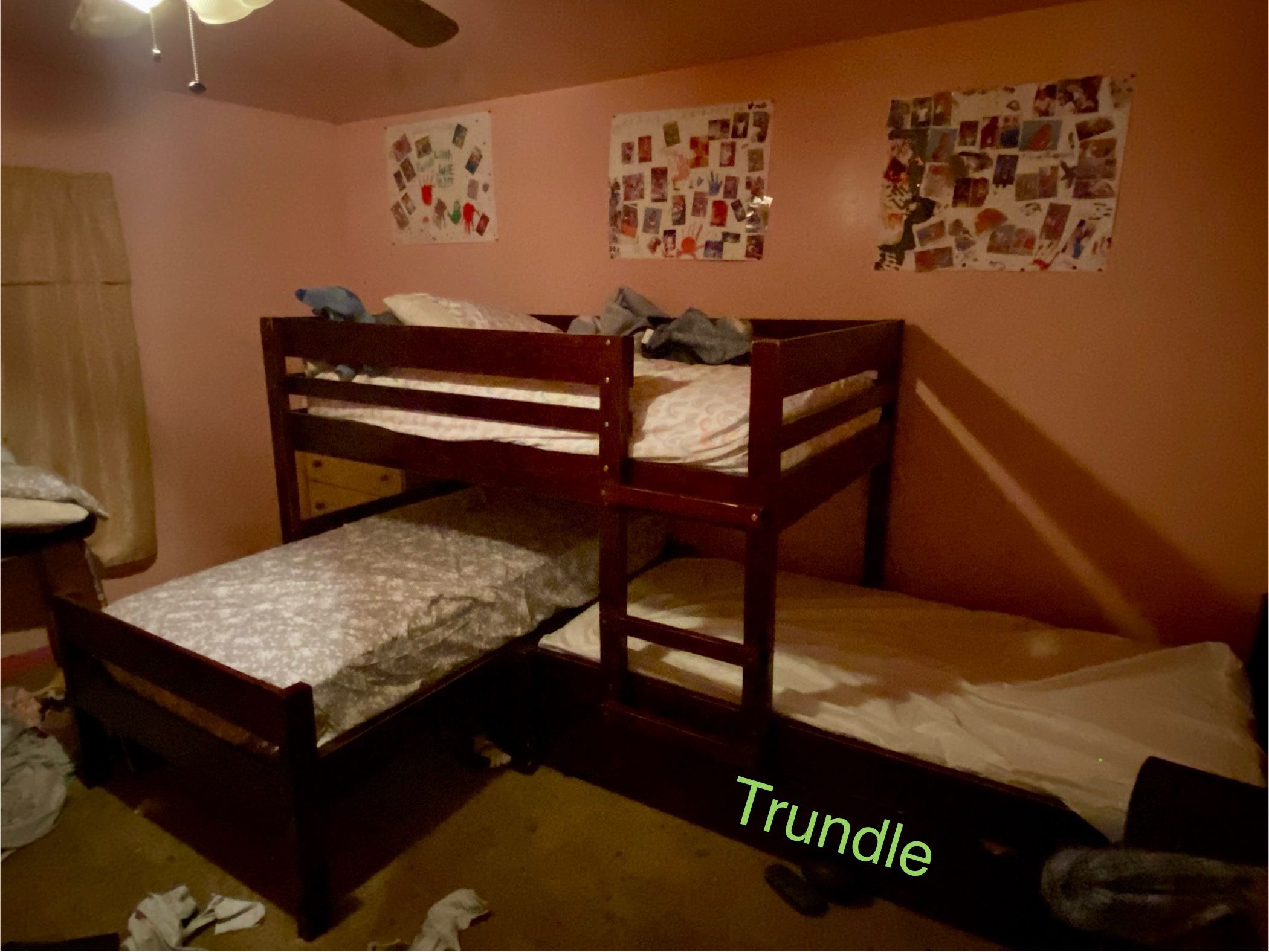 Triple Bunk Bed with Trundle
