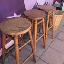 Oak Wooden Stools 