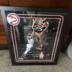 Trae Young 16x20 autographed picture #’d /111 panini certified