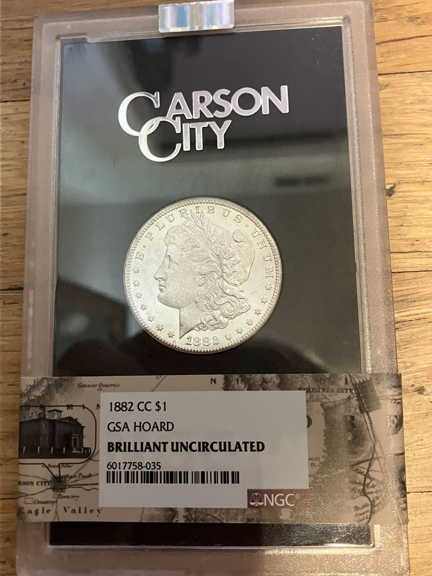 1882 CC Morgan Dollar GSA Hoard Brilliant Uncirculated